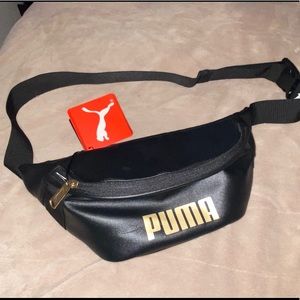 Puma Fanny Pack // Black and Gold